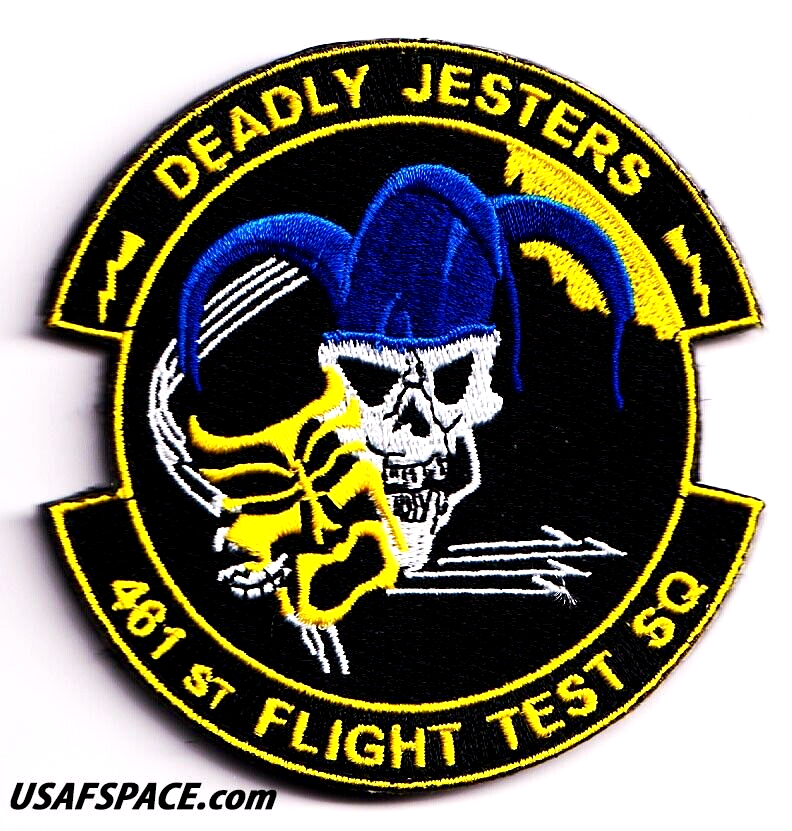 USAF 461ST FLIGHT TEST SQ - DEADLY JESTERS -Edwards AFB, CA- ORIGINAL VEL PATCH