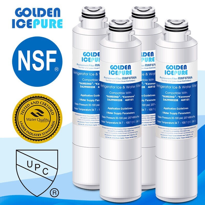 Fit For Samsung RF23HCEDTSR/AA RF23HSESBSR/AA GP-RWF0700A Water Filter 4 Pack