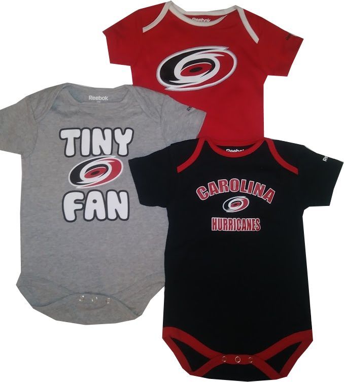 Carolina Hurricanes 3pc Creeper Bodysuit Set Infant BabyTiny Fan