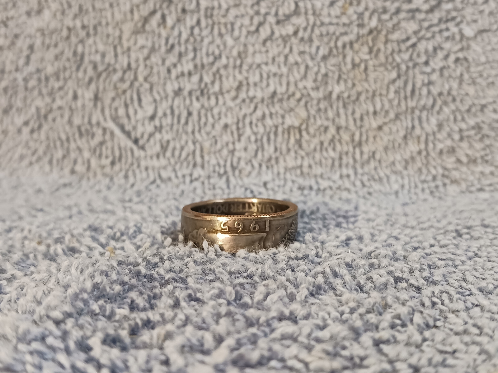 1965 Washington Quarters, Handmade Coin Ring, Size 8