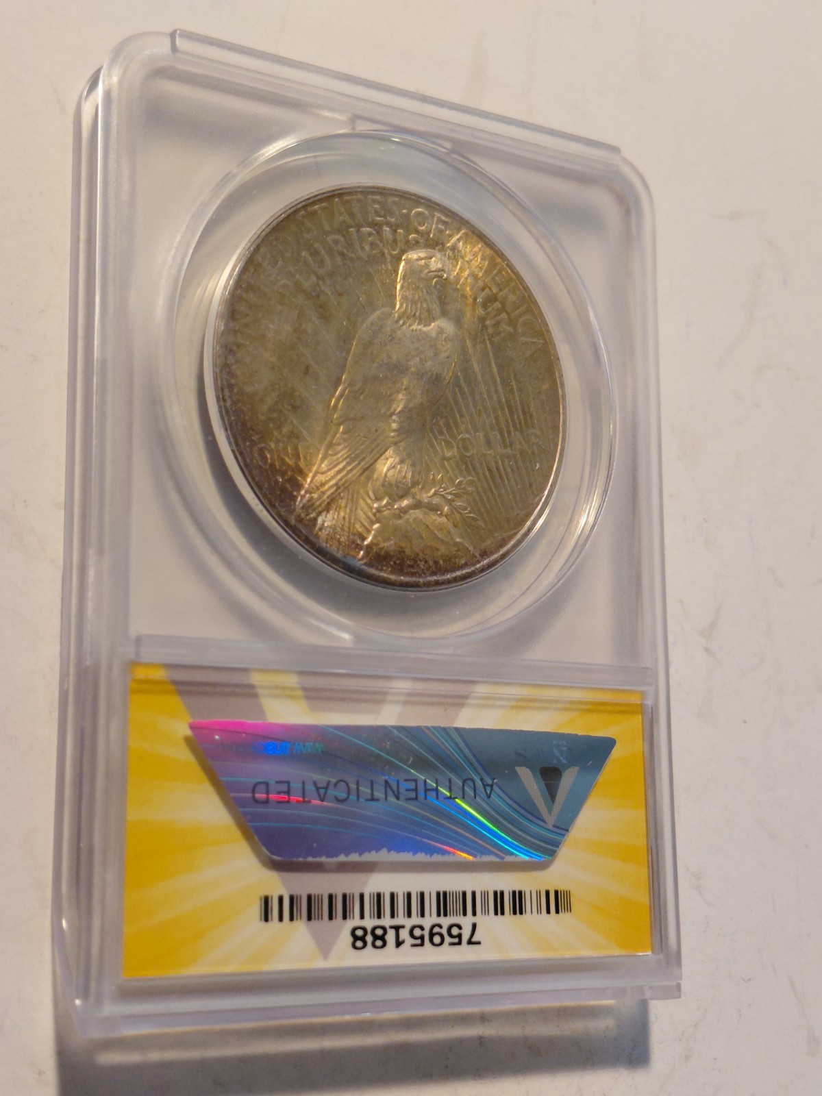 1925 Peace Dollar ANACS MS 63