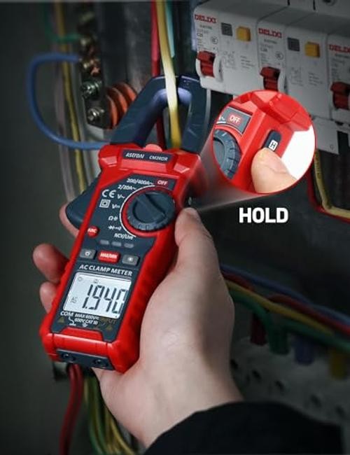 Digital Clamp Meter Multimeter Amp Voltage Tester Auto 2000 Counts Blue