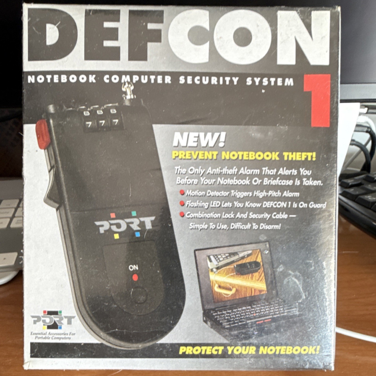 PORT Defcon 1 Notebook Combination Lock Anti-Theft Alarm