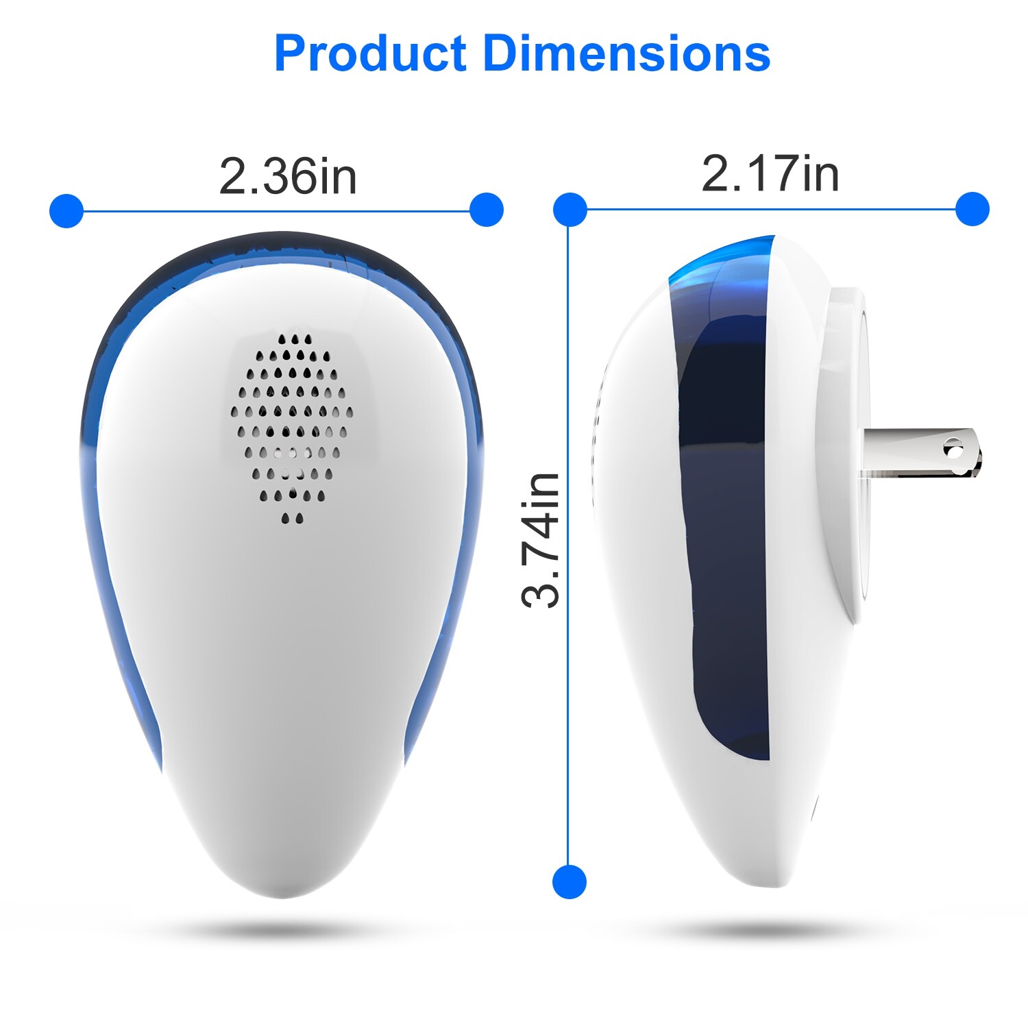 6PCS Ultrasonic Pest Insect Electronic Plug-In Rat Cockroach Bug