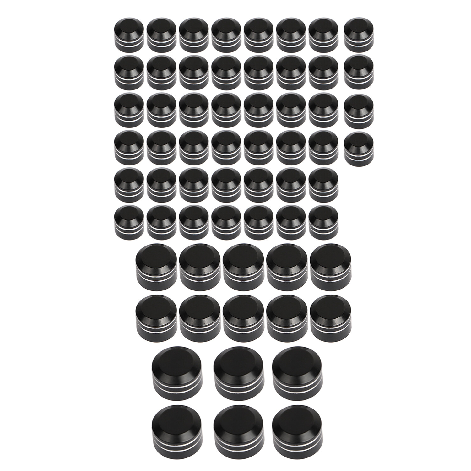 Black Cut Engine Bolt Cover Caps For Harley Electra Glide FLHTCU Road King FLHR
