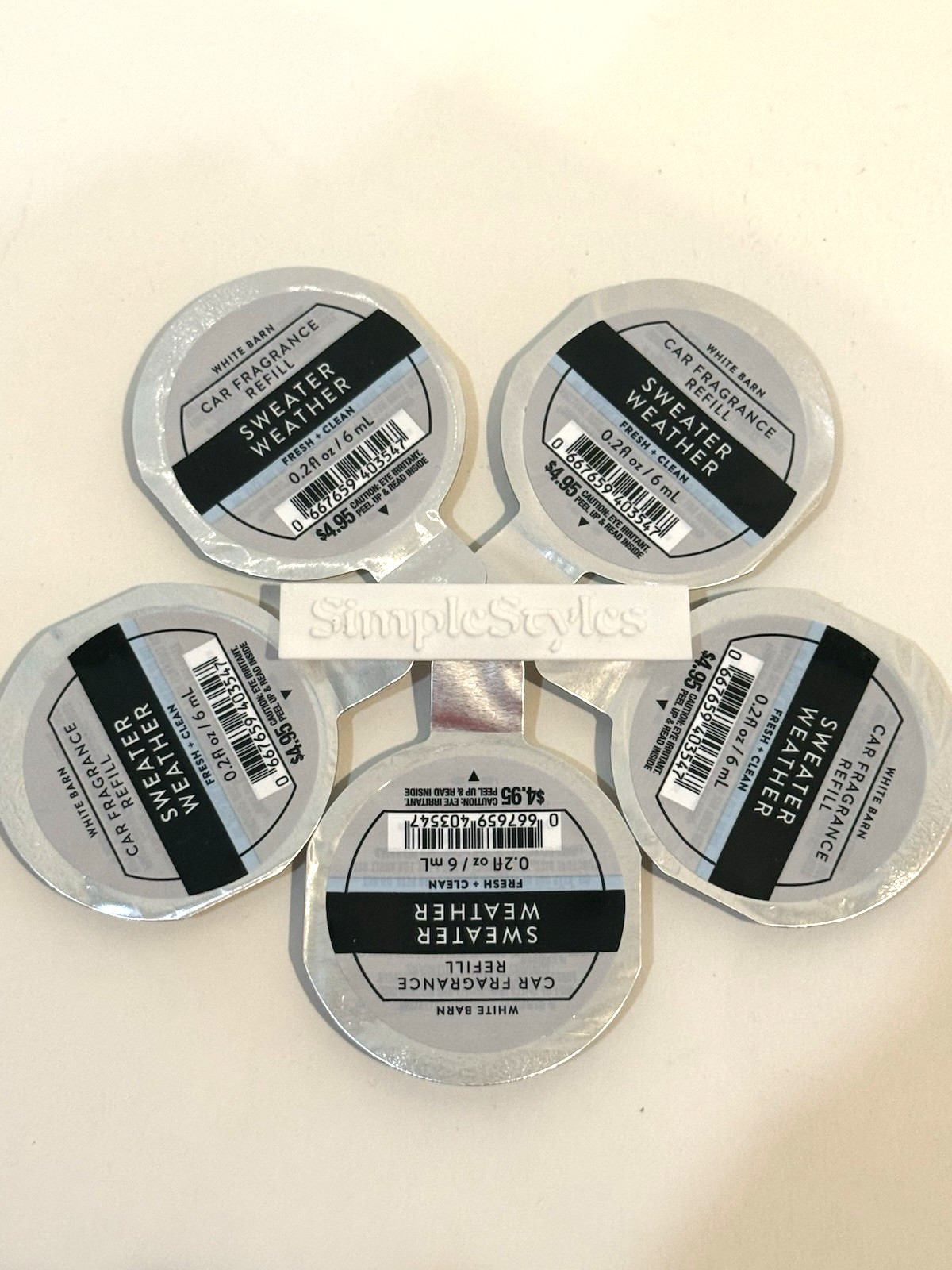Bath & Body Works Sweater Weather Set x 5 Scentportable Car Fragrance Refill NEW