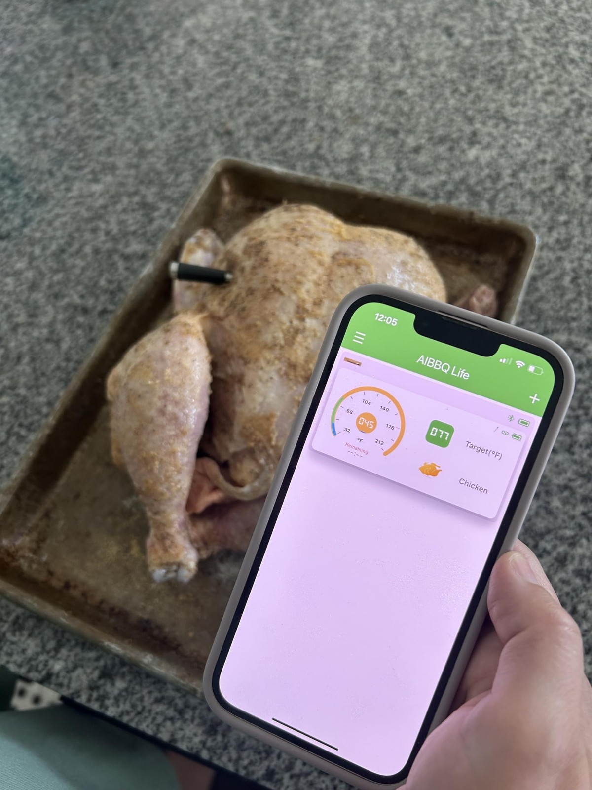 Grill Sync Digital Meat Thermometer Digital Wireless Dual Sensor Bluetooth BB...