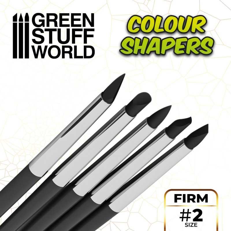 Green Stuff World for Models and Miniatures Color Shaper Brushes Size 2 – Firm 1