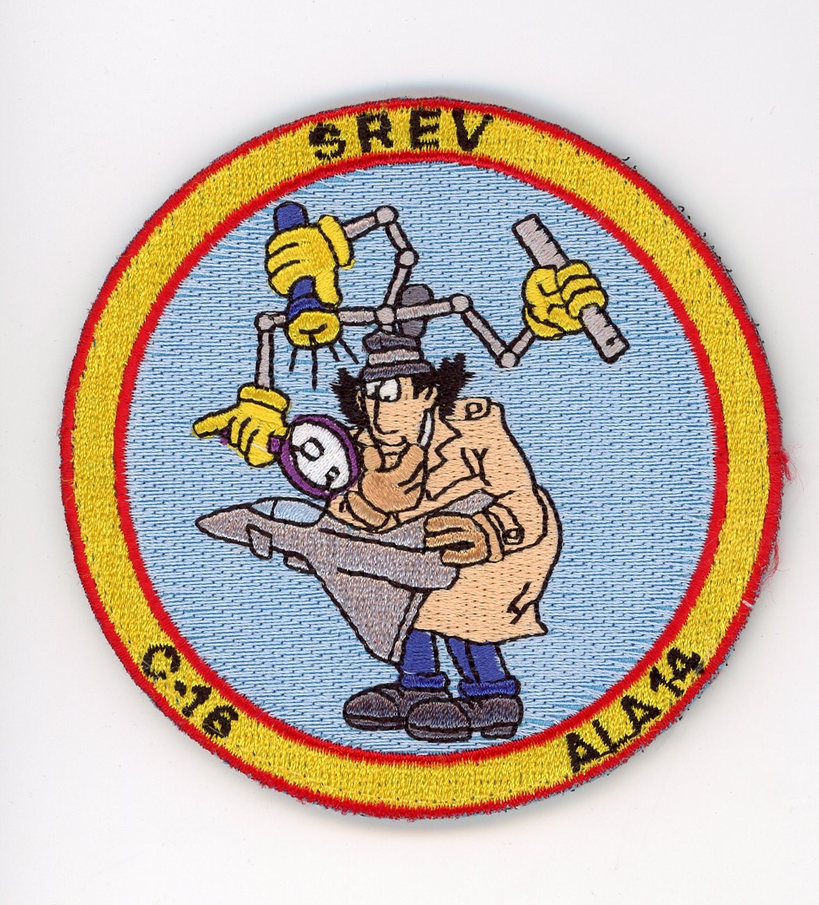 PATCH SPAIN ALBACETE AFB 14 WING SERVICE C-16 VEL BACK PARCHE