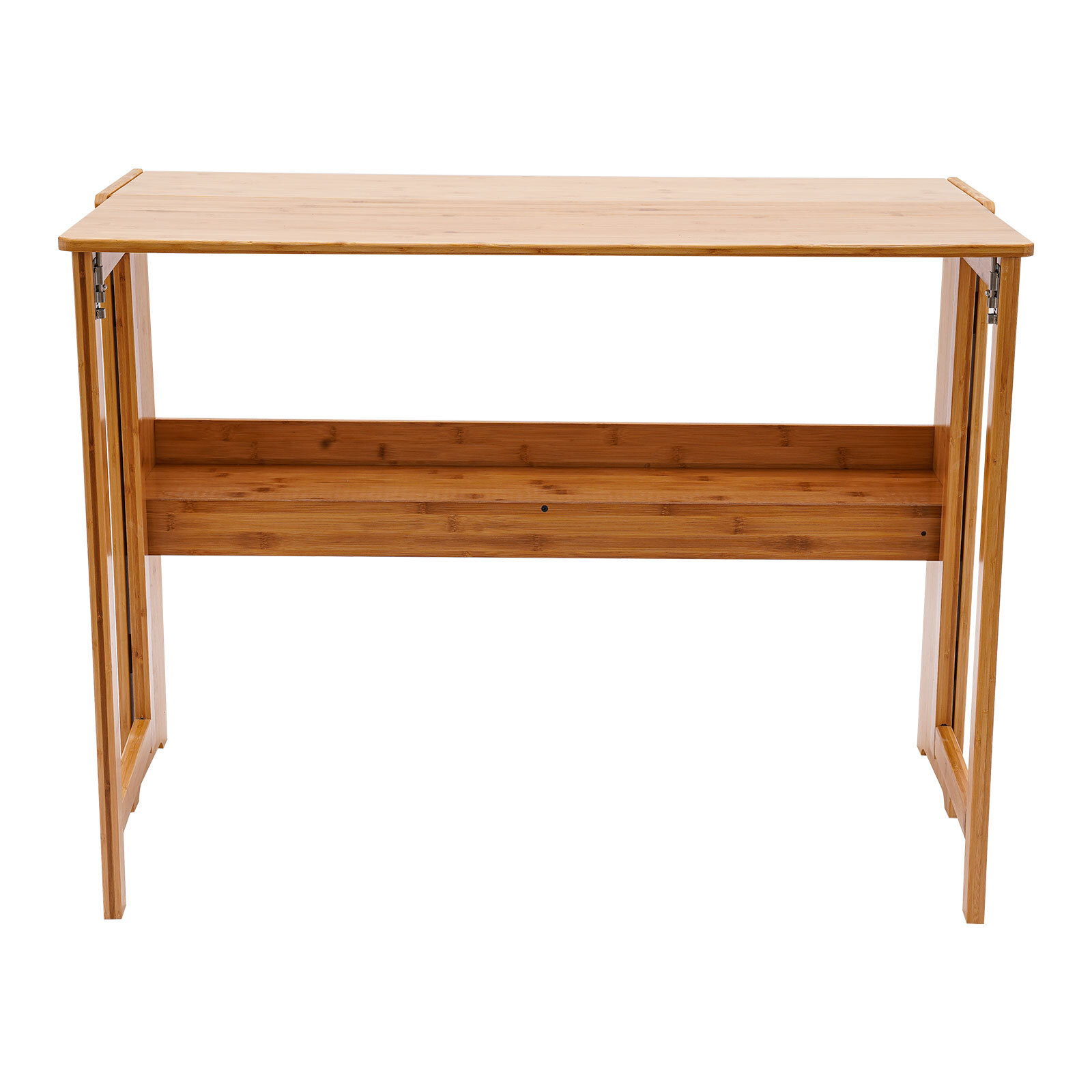 Folding Computer Desk, Modern Writing Table &Storage Shelf Home Office Work Desk