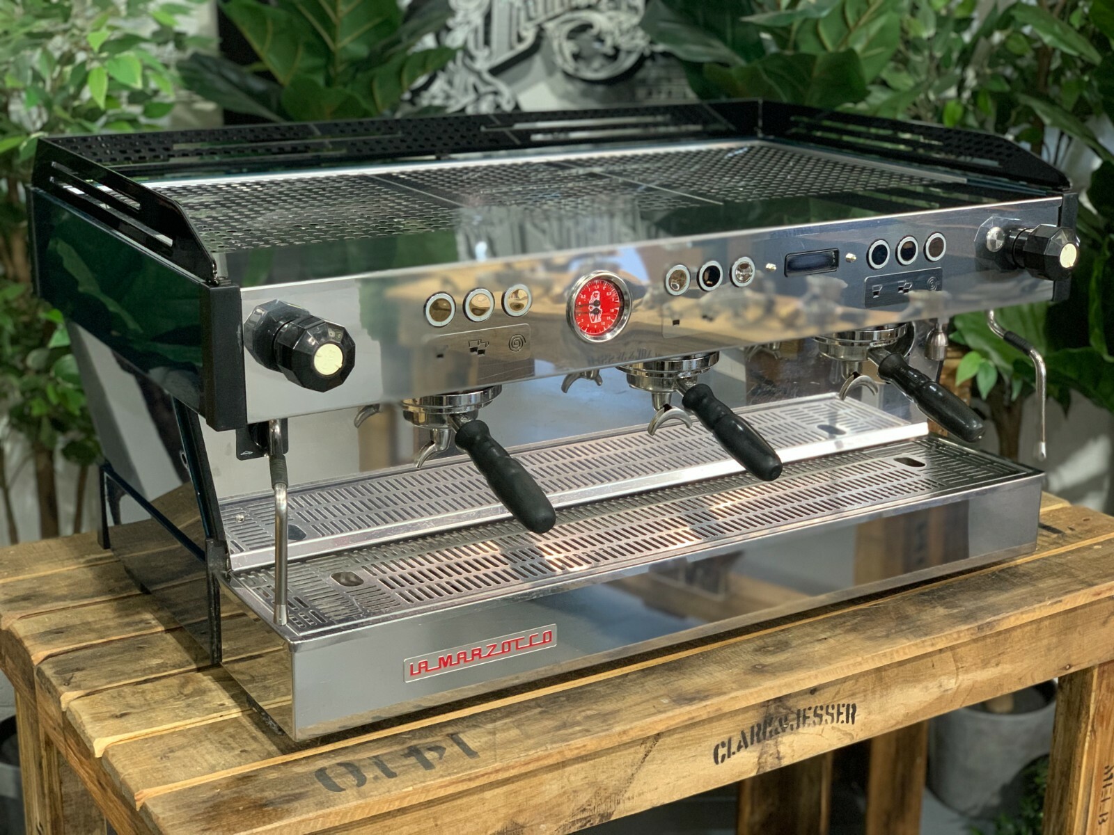 LA MARZOCCO LINEA PB 3 GROUP GOODWOOD GREEN ESPRESSO COFFEE MACHINE COMMERCIAL