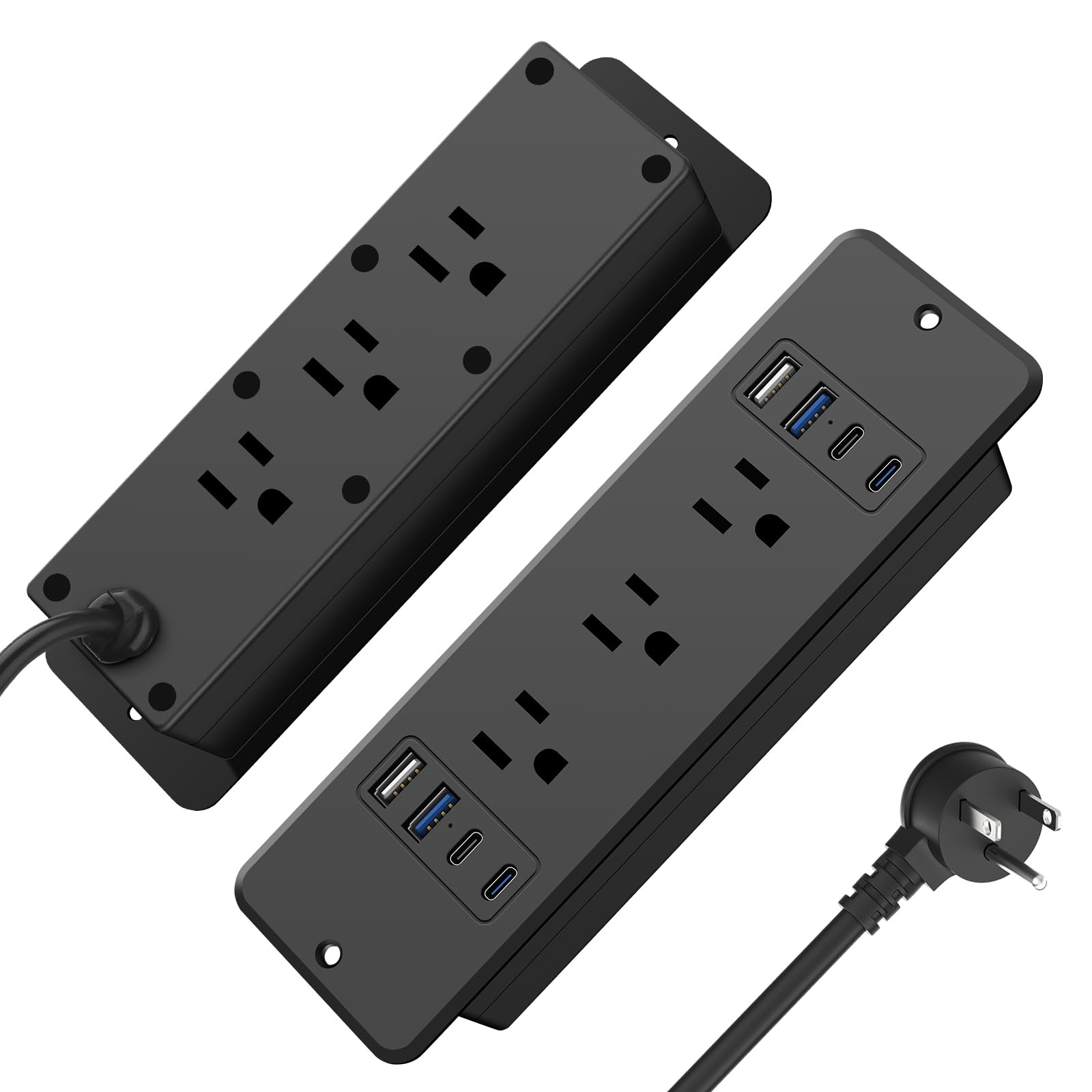 14 in 1 Fast Charging Recessed Power Strip, 20W Furniture Power Outlet USB C,...