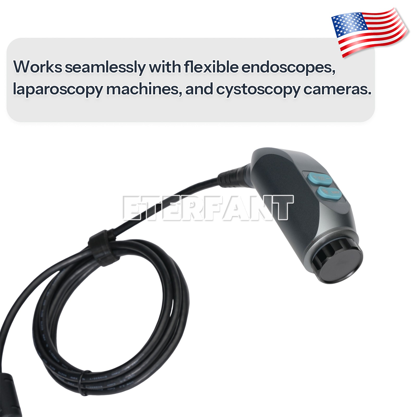 ETERFANT 1080p Full HD Endoscopy Laparoscopic Camera/ 80W LED Cold Light Source