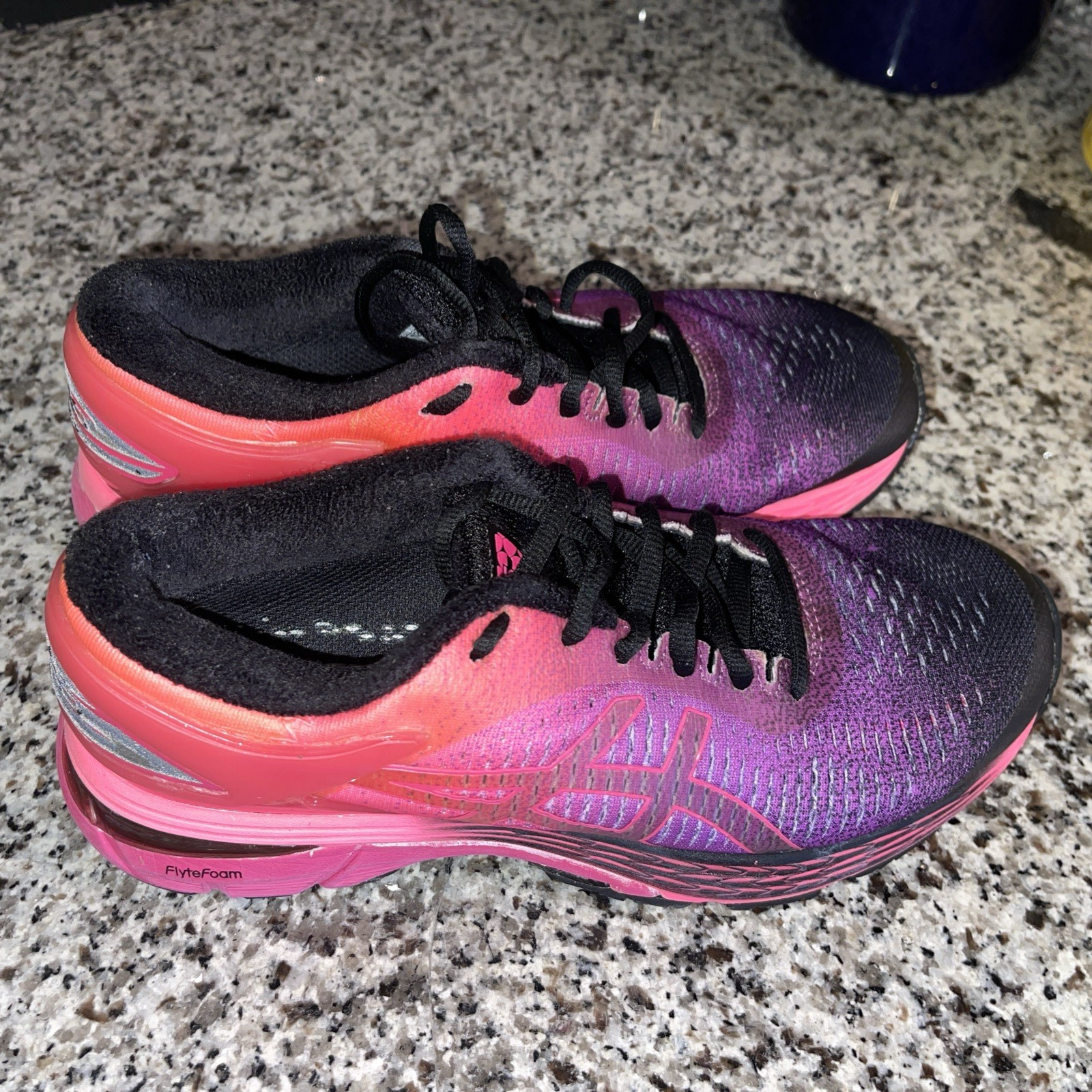 ASICS Gel-Kayano 25 Pink US7.5 Running Shoes Good Condition RARE from Japan