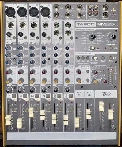 Tapco Mix 220FX Compact Mixer For DJing Control Effect Board