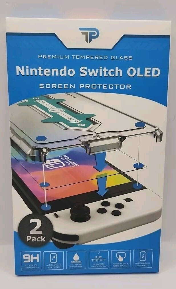 Power Theory Designed for Nintendo Switch 7" Screen Protector Tempered Glass New