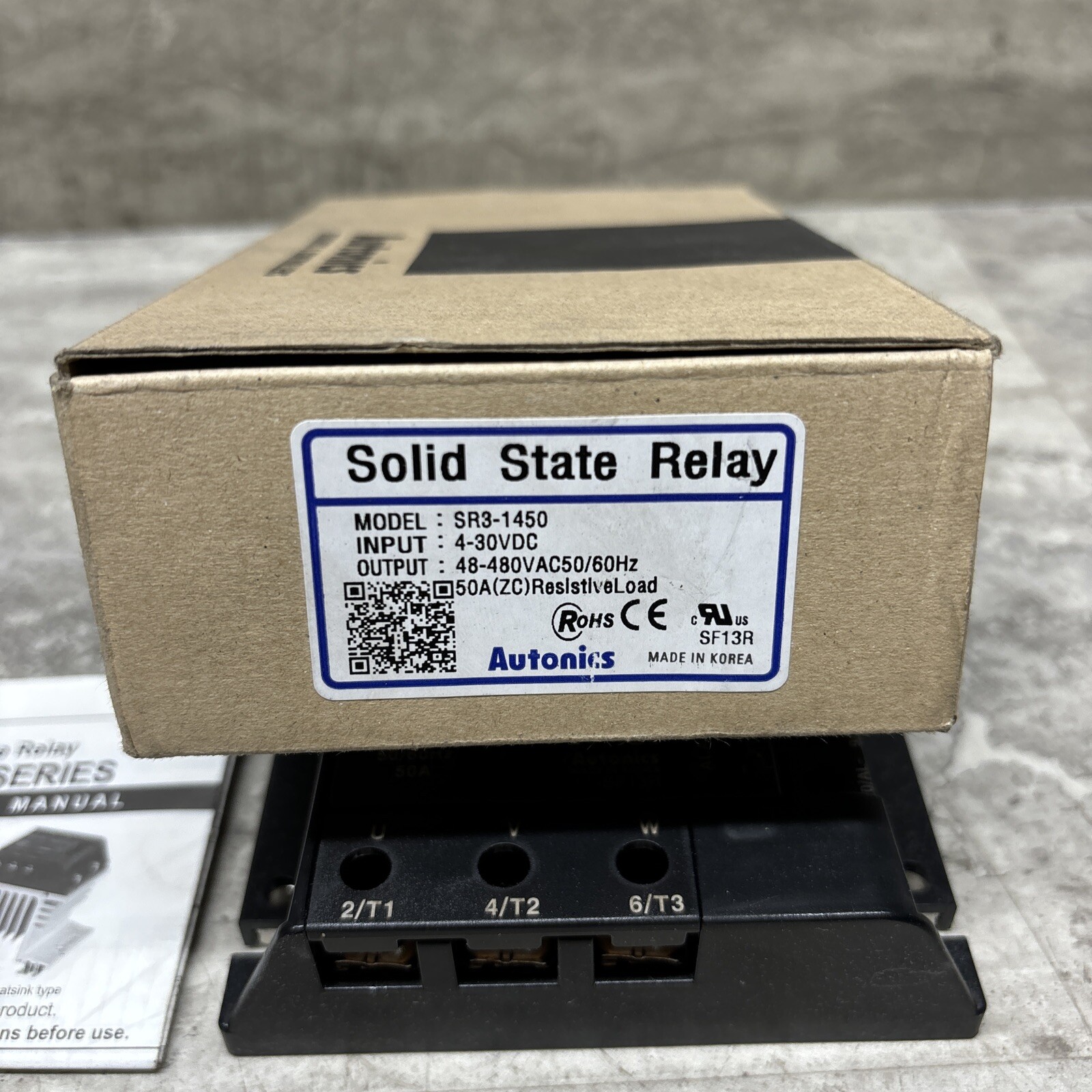 Autonics SR3-1450 3 Phase Solid State Relay, Panel Mount, 50 Amp, New