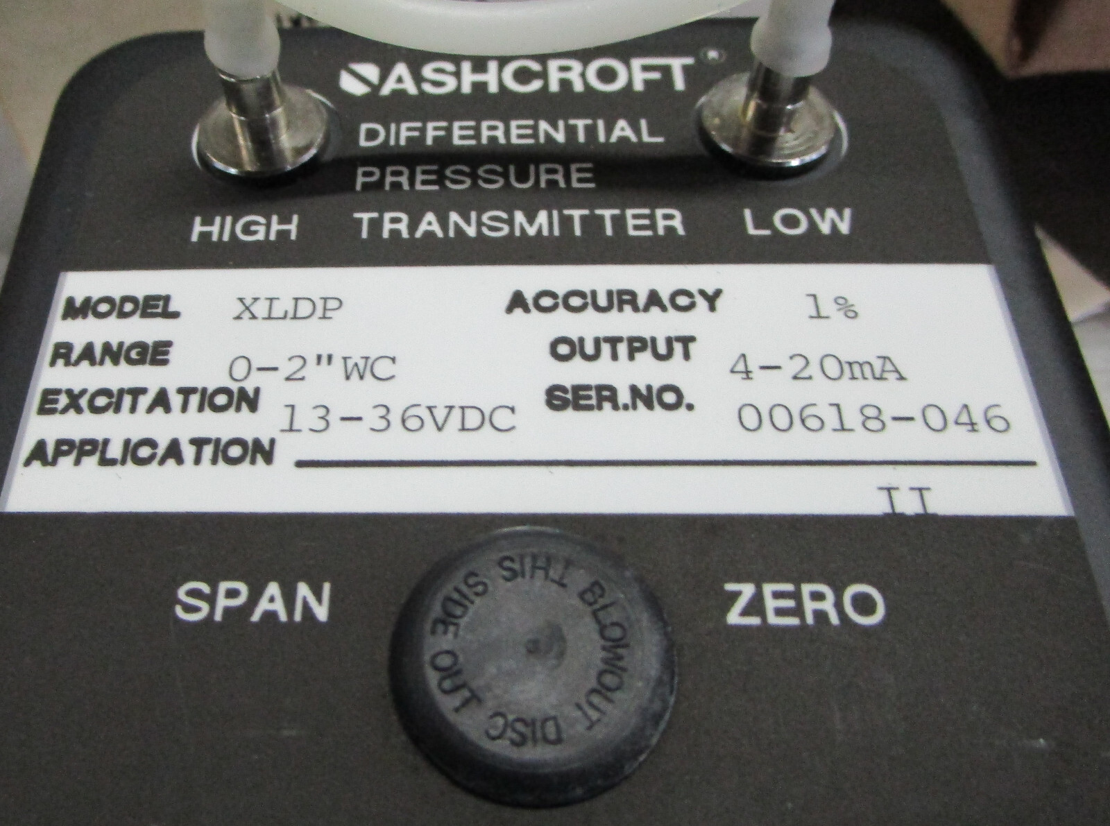 Ashcroft XLDP Differential Pressure Transmitter New Surplus