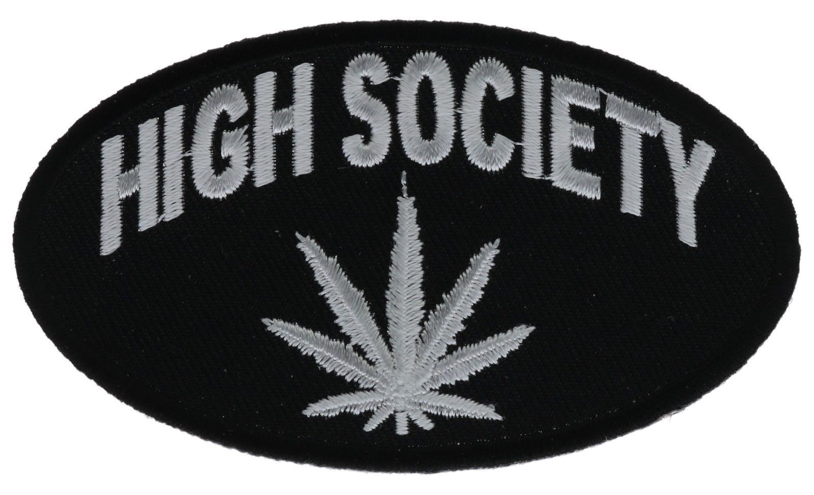 High Society Pot Weed Leaf Embroidered Patch IVAN3318 F2D19K
