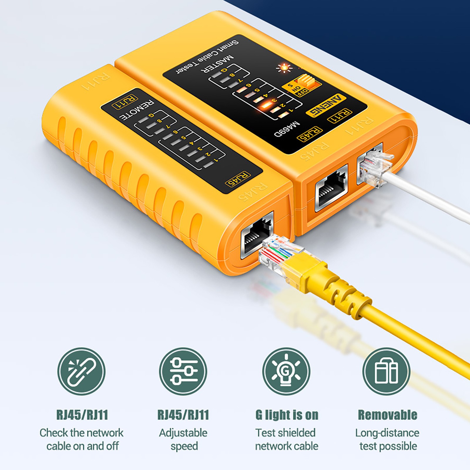 Networks Cable Tester Ethernet RJ45 RJ11 LAN Wire Telephone Cable Testing Tool b