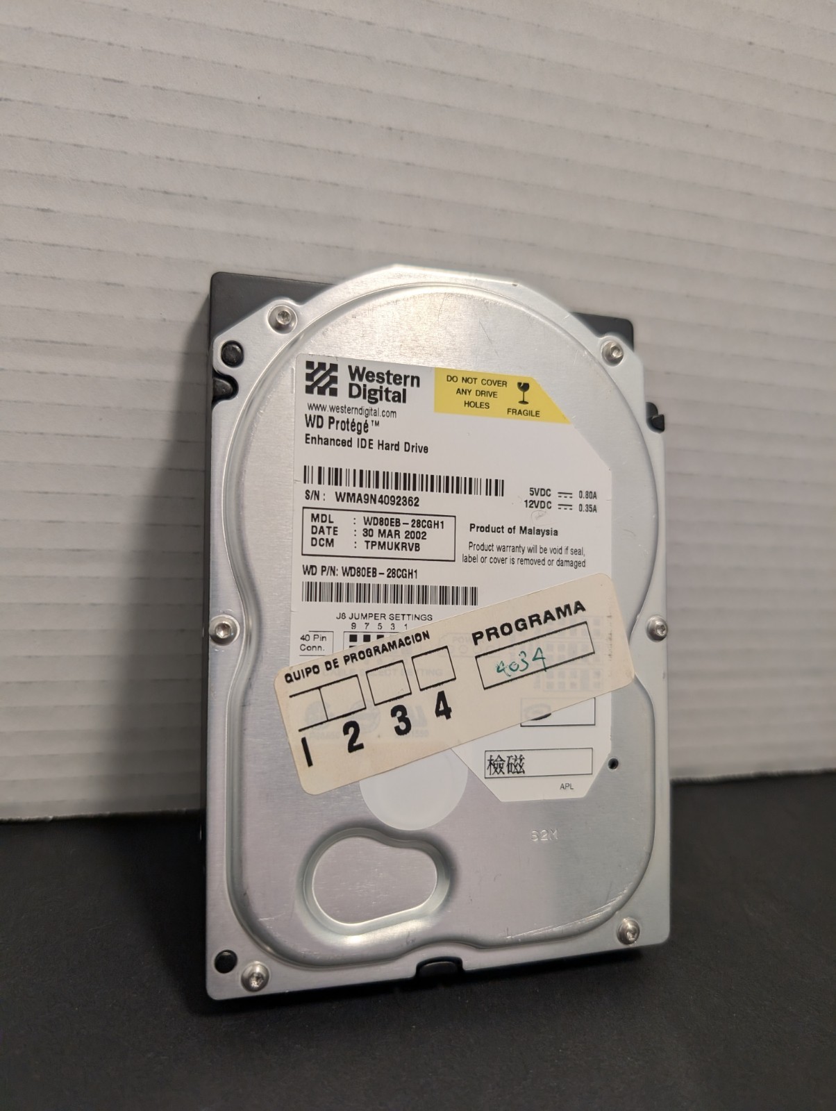 🎮Original Xbox Western Digital 8GB Protege Internal 5400RPM 3.5" WD80EB-28CGH1