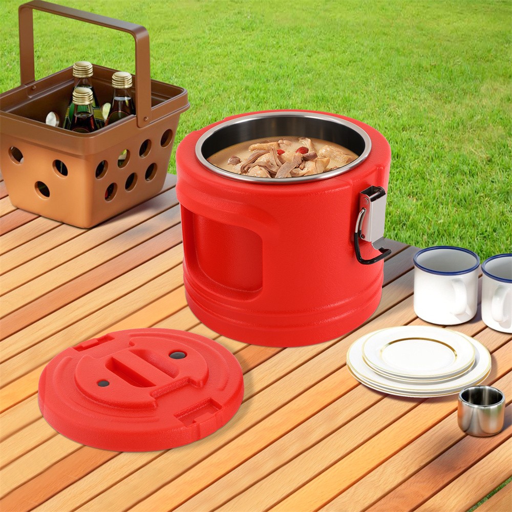 5L Insulated Bucket Food Container Portable Commercial Insulated Soup Bucket