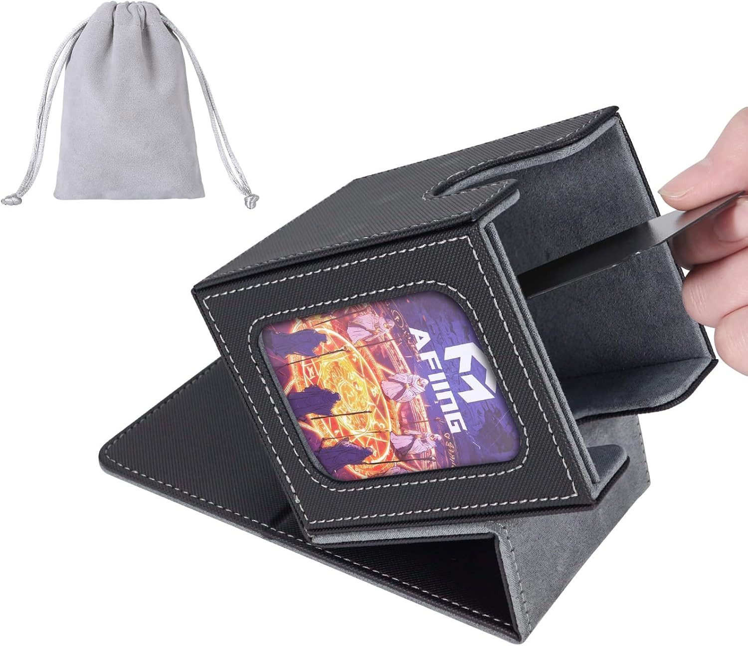 MTG Deck Box for Commander Display,Card Deck Box Fits 100 Double Sleeved Cards,