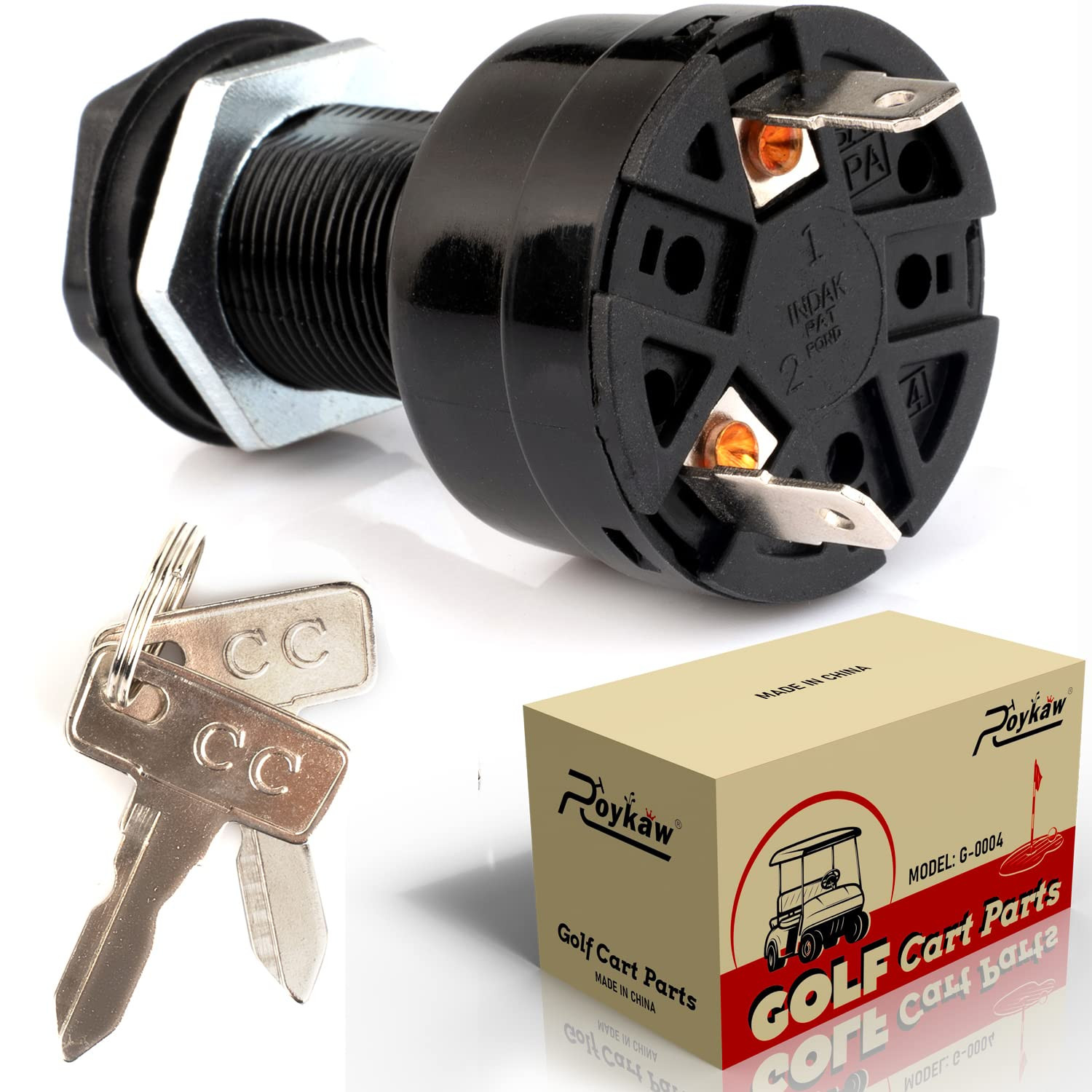 Switch Starter Ignition Key Switch for Club Car Precedent Golf Cart 1025086-01 E