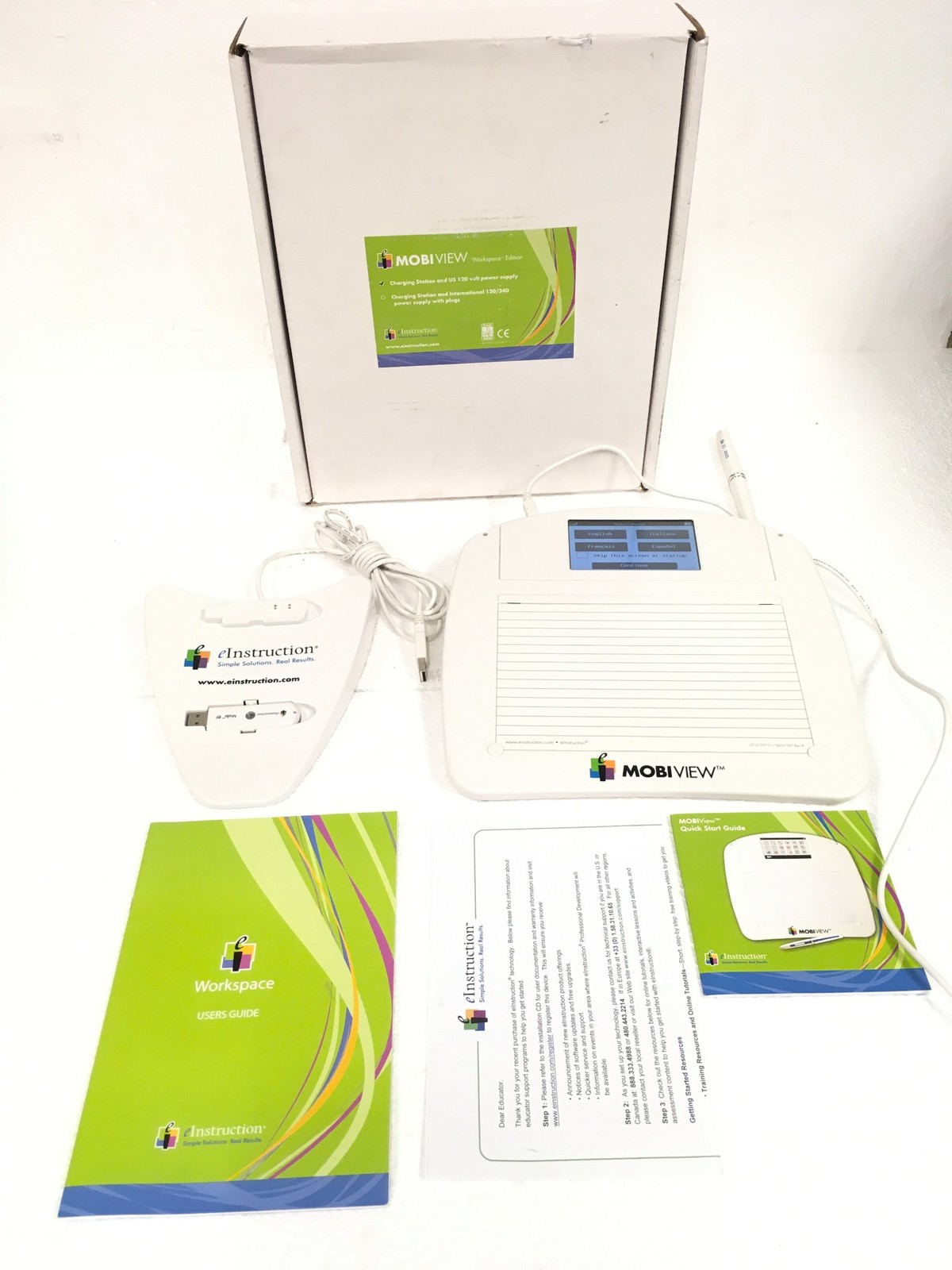 EInstruction MobiView MWB600 Interactive Tablet Charge Dock, Stylus, Charger QTY