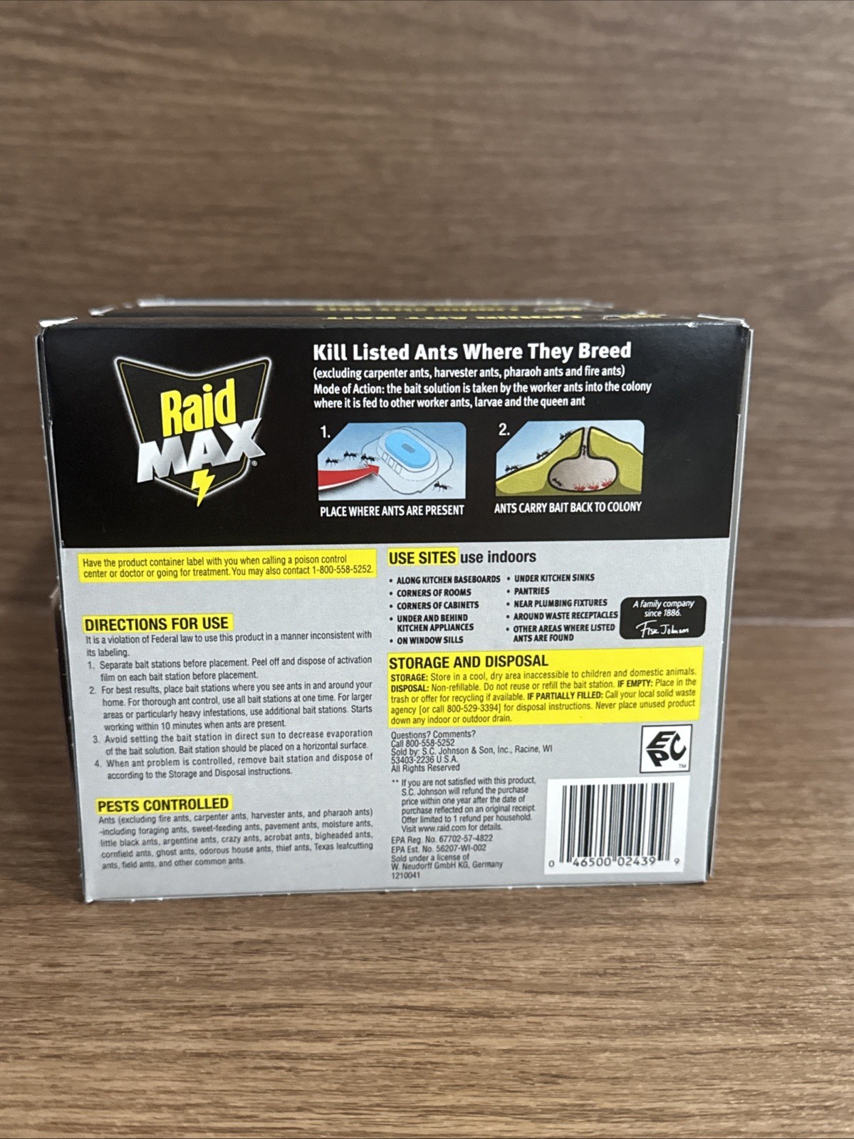 (5-boxes) Raid MAX Liquid Ant Bait 8 Count Value Pack
