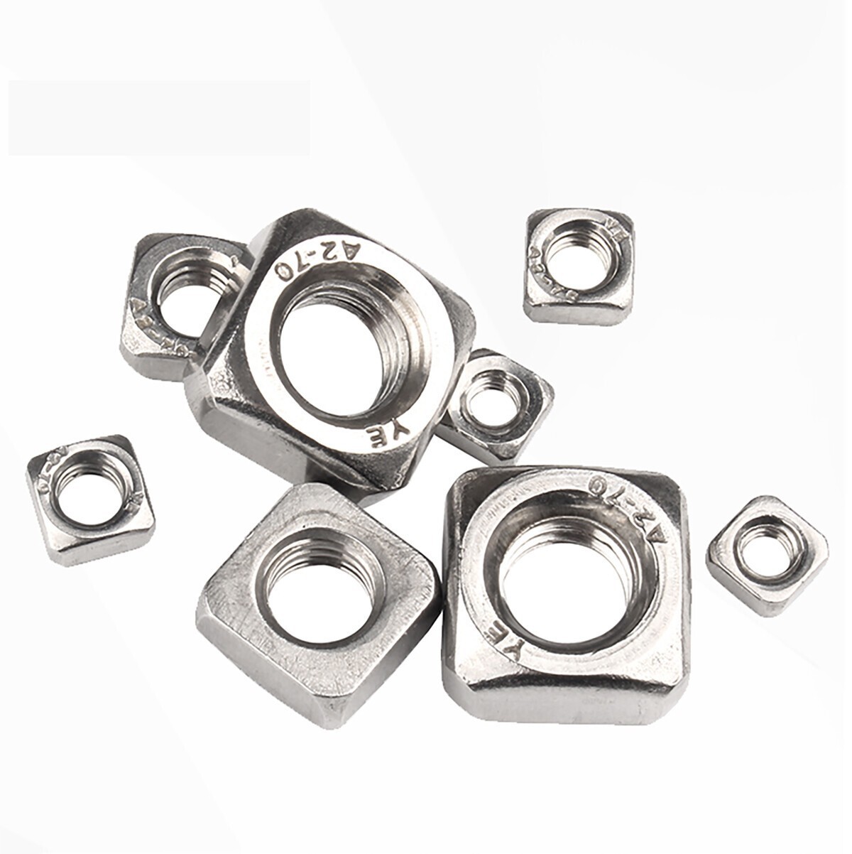 SQUARE NUTS TO FIT METRIC BOLTS & SCREWS A2 / A4 STAINLESS STEEL M3 - M12 DIN557