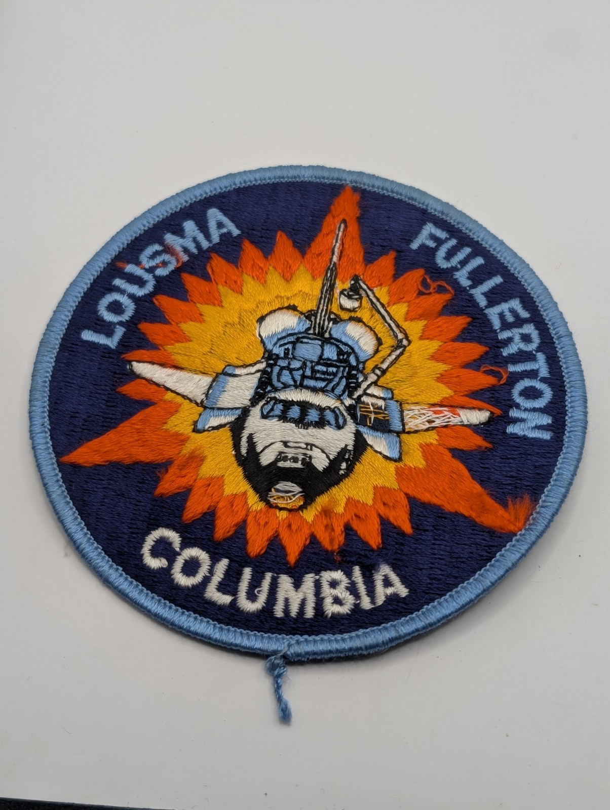 VINTAGE NASA COLUMBIA SPACE SHUTTLE MISSION PATCH/BADGE - LOUSMA FULLERTON