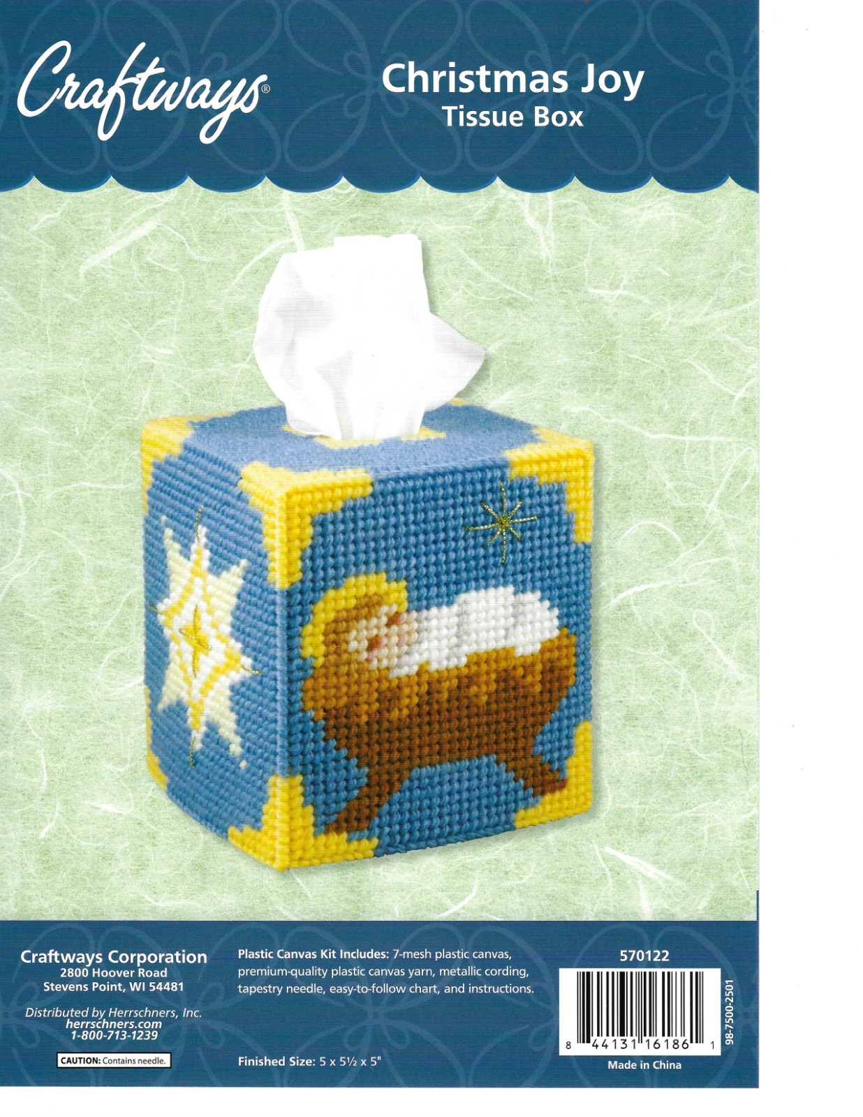 CHRISTMAS JOY TISSUE BOX COVER  plastic canvas  PATTERN (#TF0196)