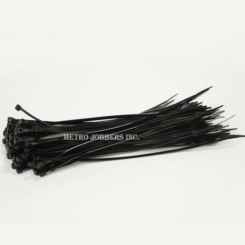 14" Black Nylon Cable Wire Zip Ties 50 lbs Strength 100 Pack