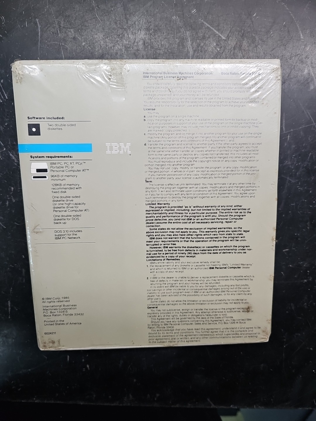 IBM Disc Operating System Version 3.10 Reference 6138519 DOS plus Floppy disks
