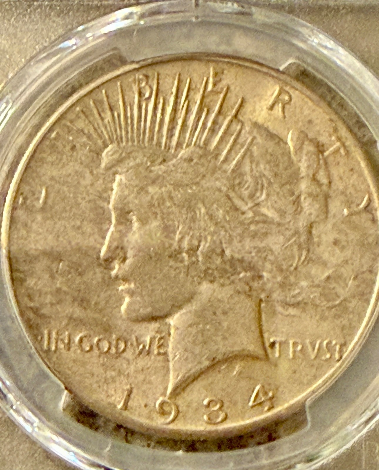1934 S Peace Dollar PCGS AU53