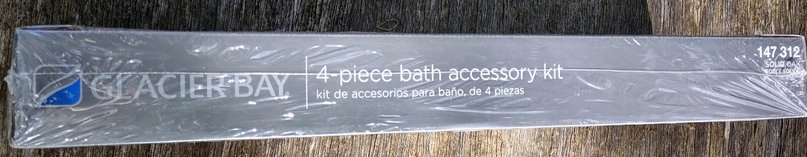 Glacier Bay 4-Piece Bath Hardware Kit Solid Oak 147 312 Model KS-P4