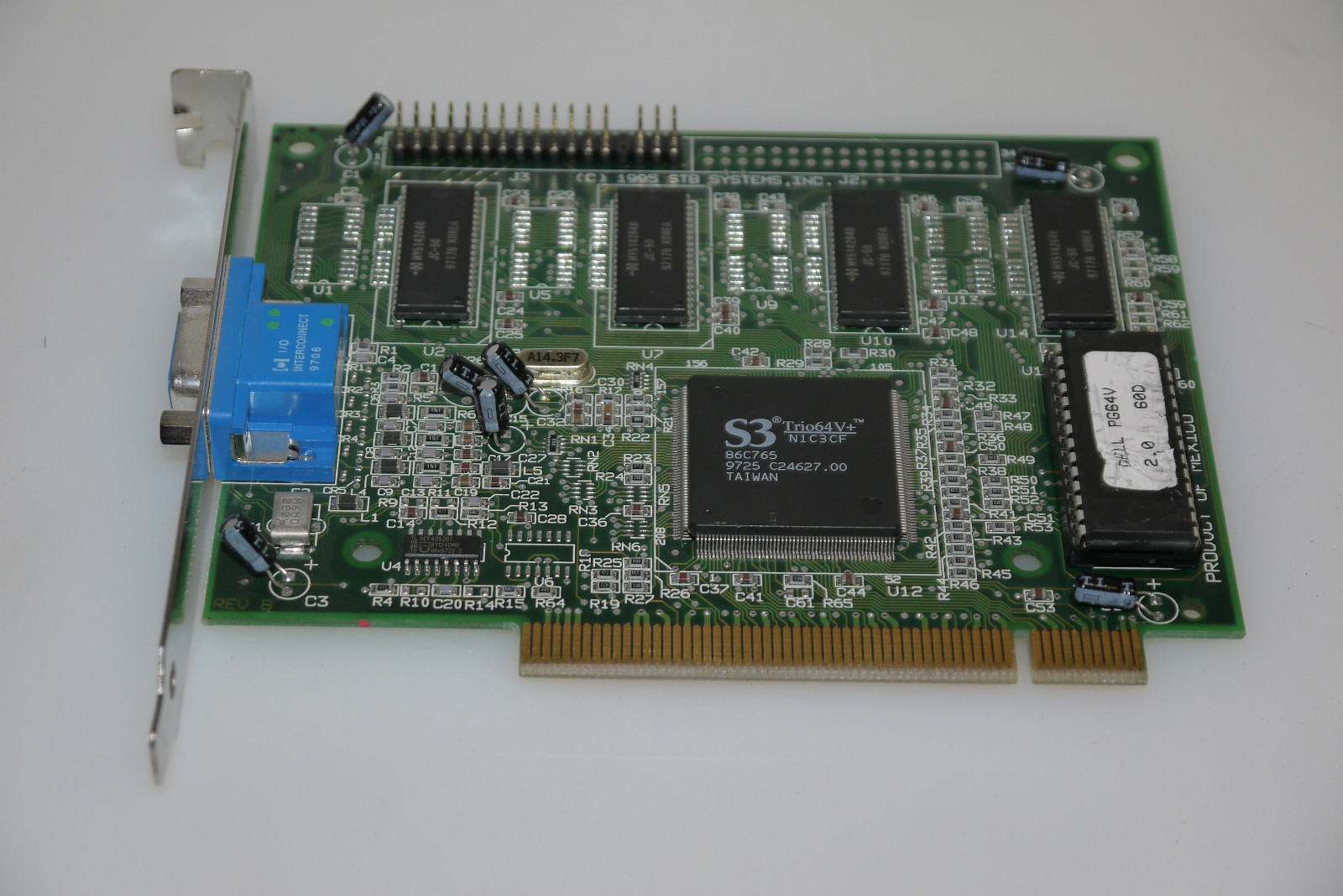 STB SYSTEMS INC DELL 1X0-0480-009 S3 TRIO64V PCI VIDEO CARD EKSUSA765PCI