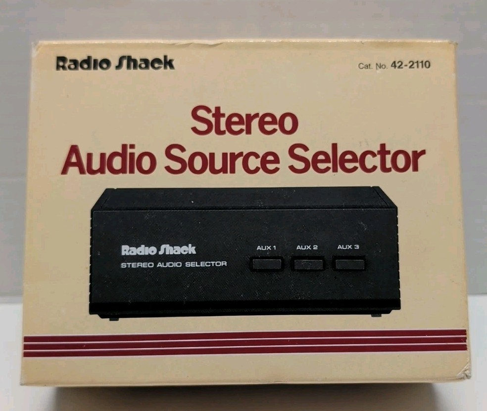 Radio Shack Stereo Audio Selector 42-2110 NIB