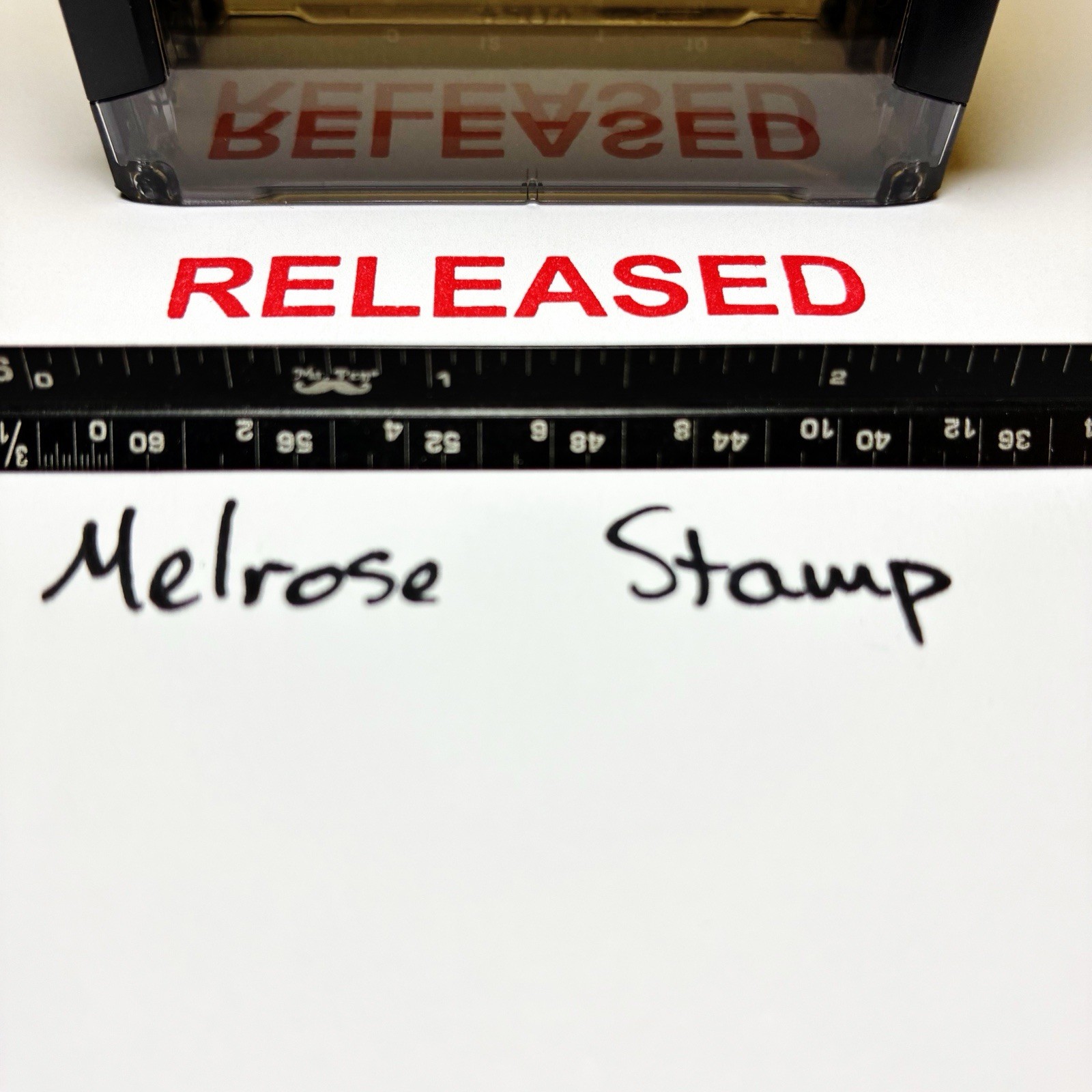 Released Rubber Stamp Red Ink Self Inking Ideal 4913