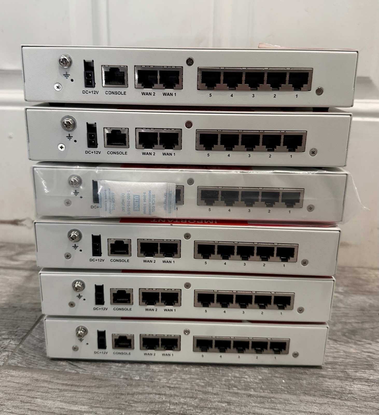 6 Set Lot Fortinet Fortigate-50E Security Firewall Initialized FG-50E w/Adapter