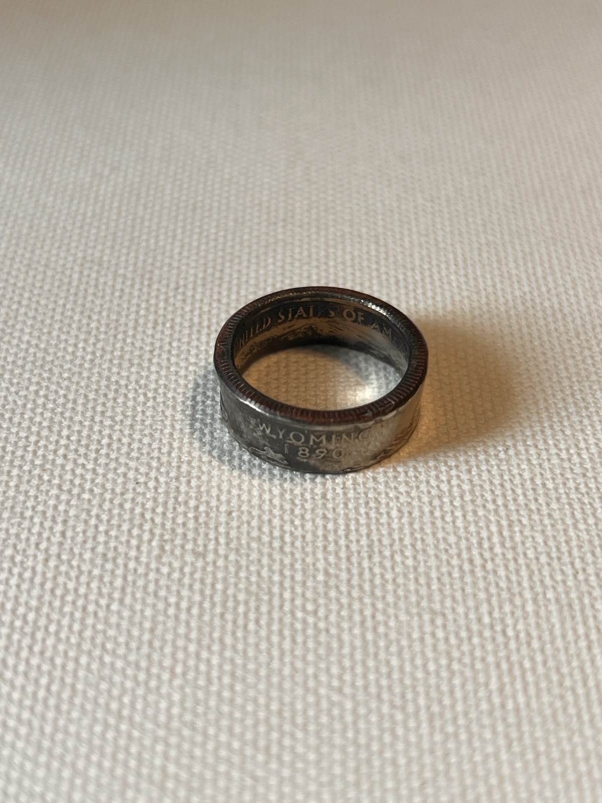 Handmade Wyoming Quarter Ring Size 6