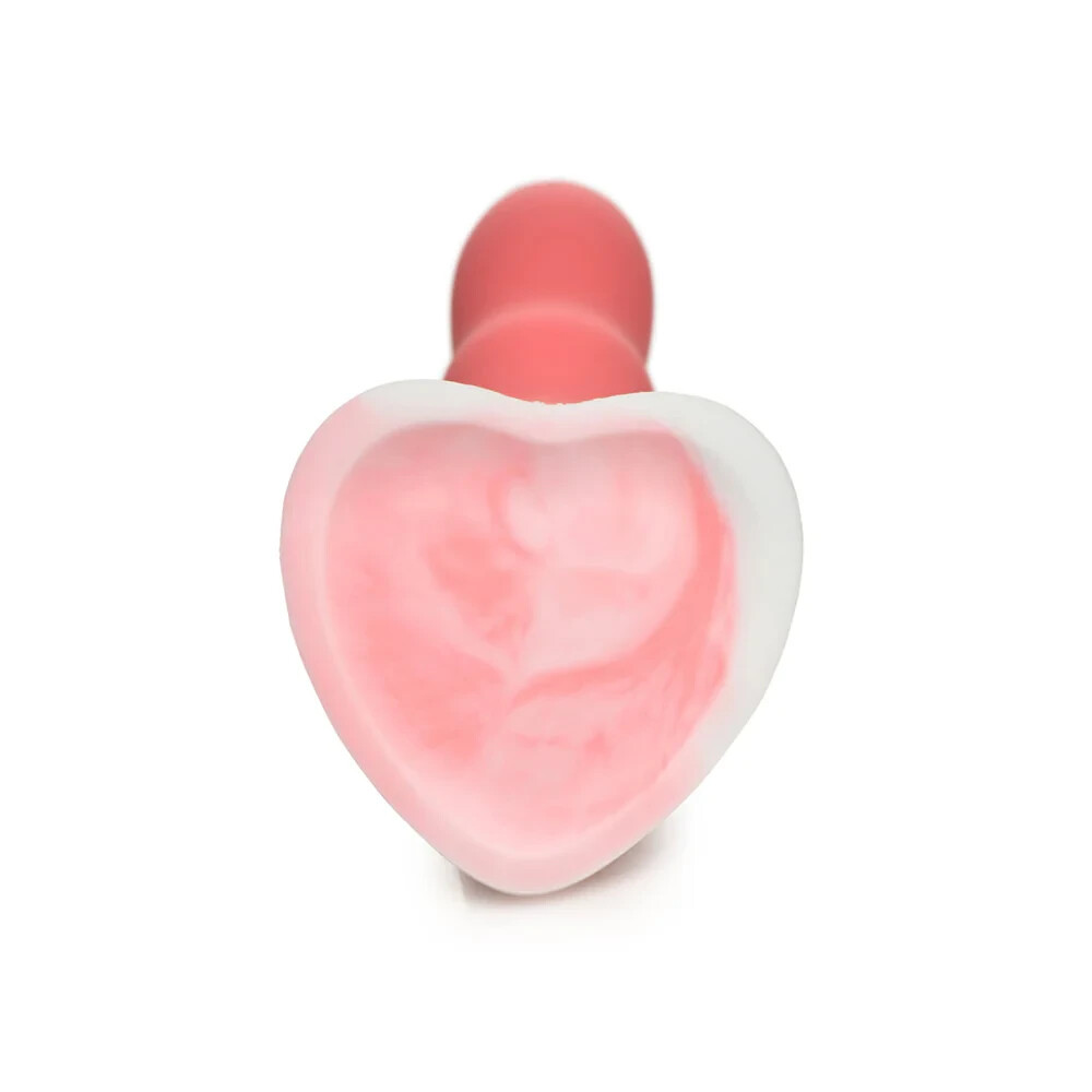 Silicone Dildo Strap-on Compatible Suction Cup Base Beaded Thick Shaft Cock