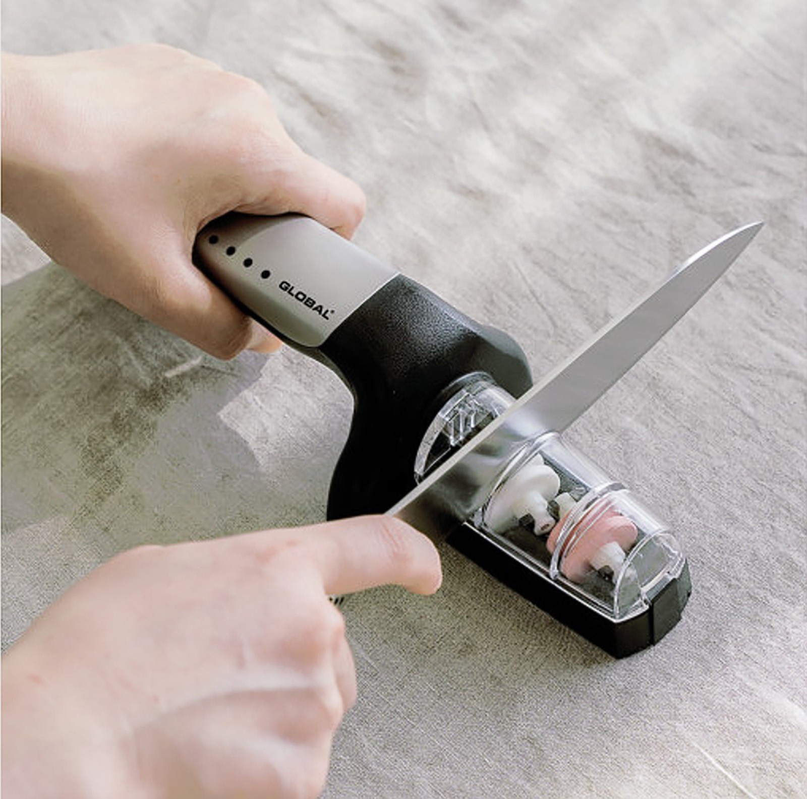 Global Ceramic Water Sharpener, Black