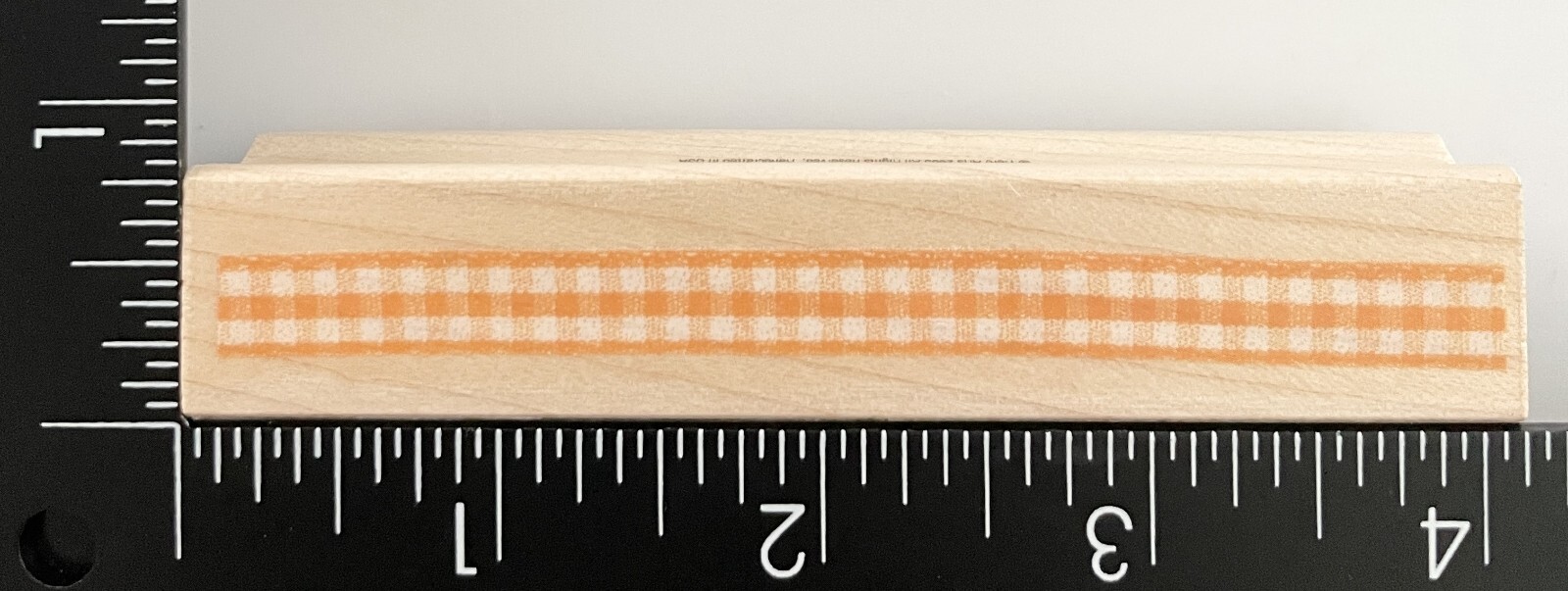 Hero Arts Gingham Ribbon Check Border F3343 Wood Mounted Rubber Stamp
