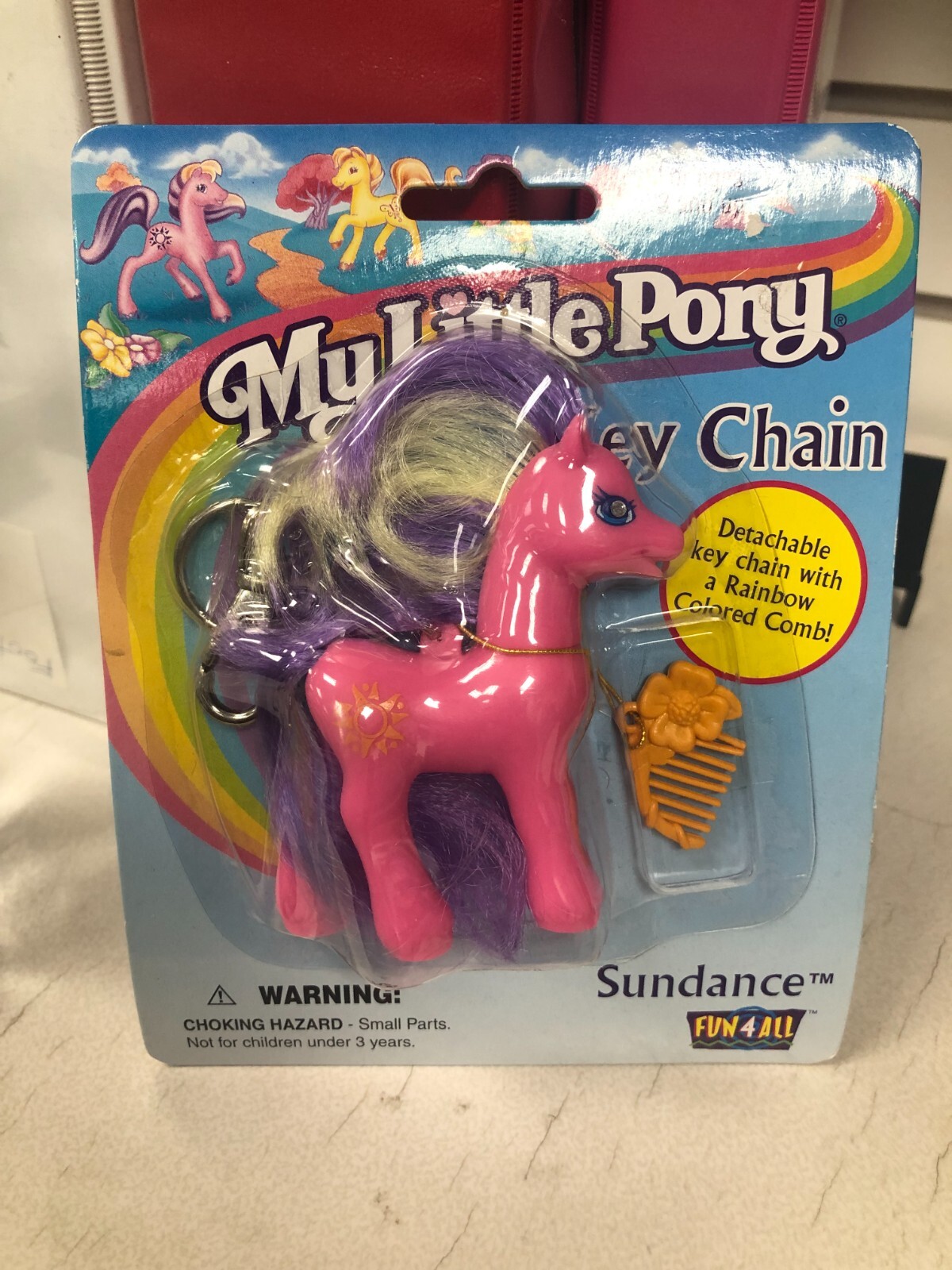 Vintage My Little Pony key chain Sundance G2 Mlp Nos Merch 1998 Pink Horse