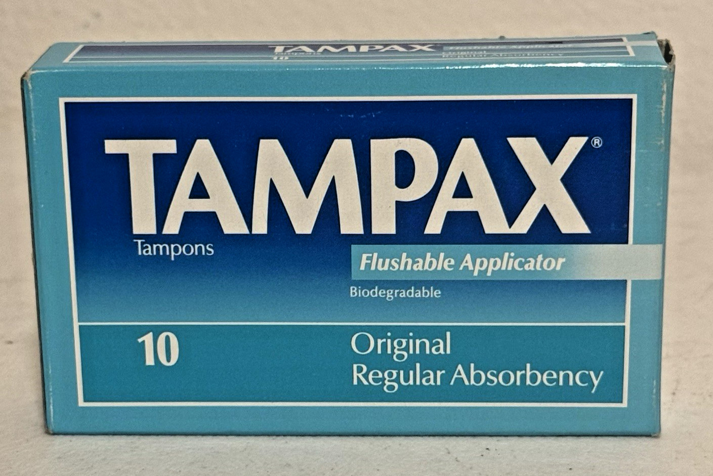 Vtg 1990 Tampax Tampons w/Flushable Cardboard Applicator 7 of 10 & Instructions