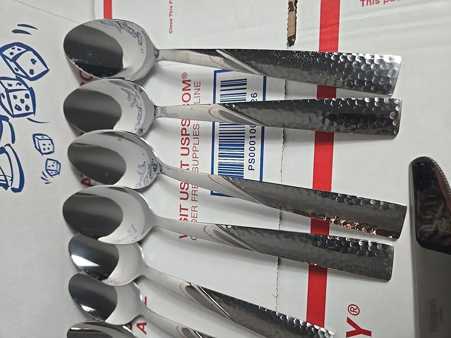 FLATWARE 19 pieces PFALTZGRAFF stainless LORING Hammered Flatware