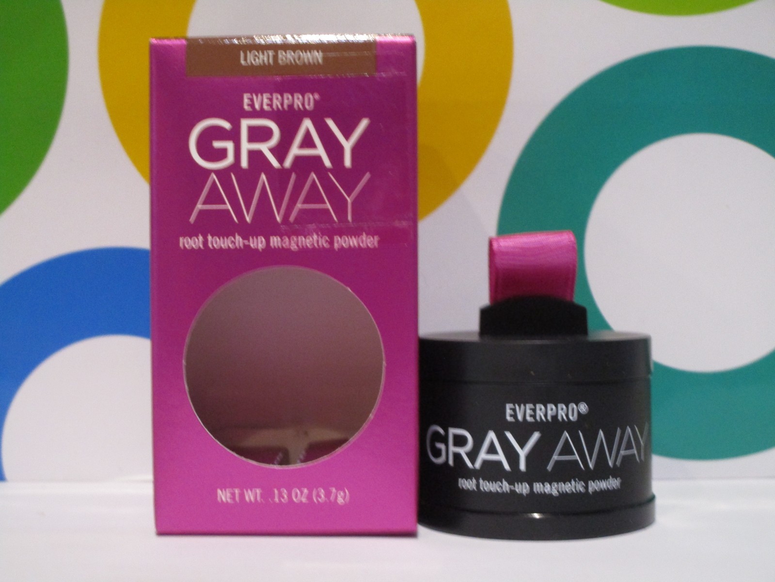EVERPRO ~ GRAY AWAY ROOT TOUCH-UP MAGNETIC POWDER ~ LIGHT BROWN ~ .13 OZ