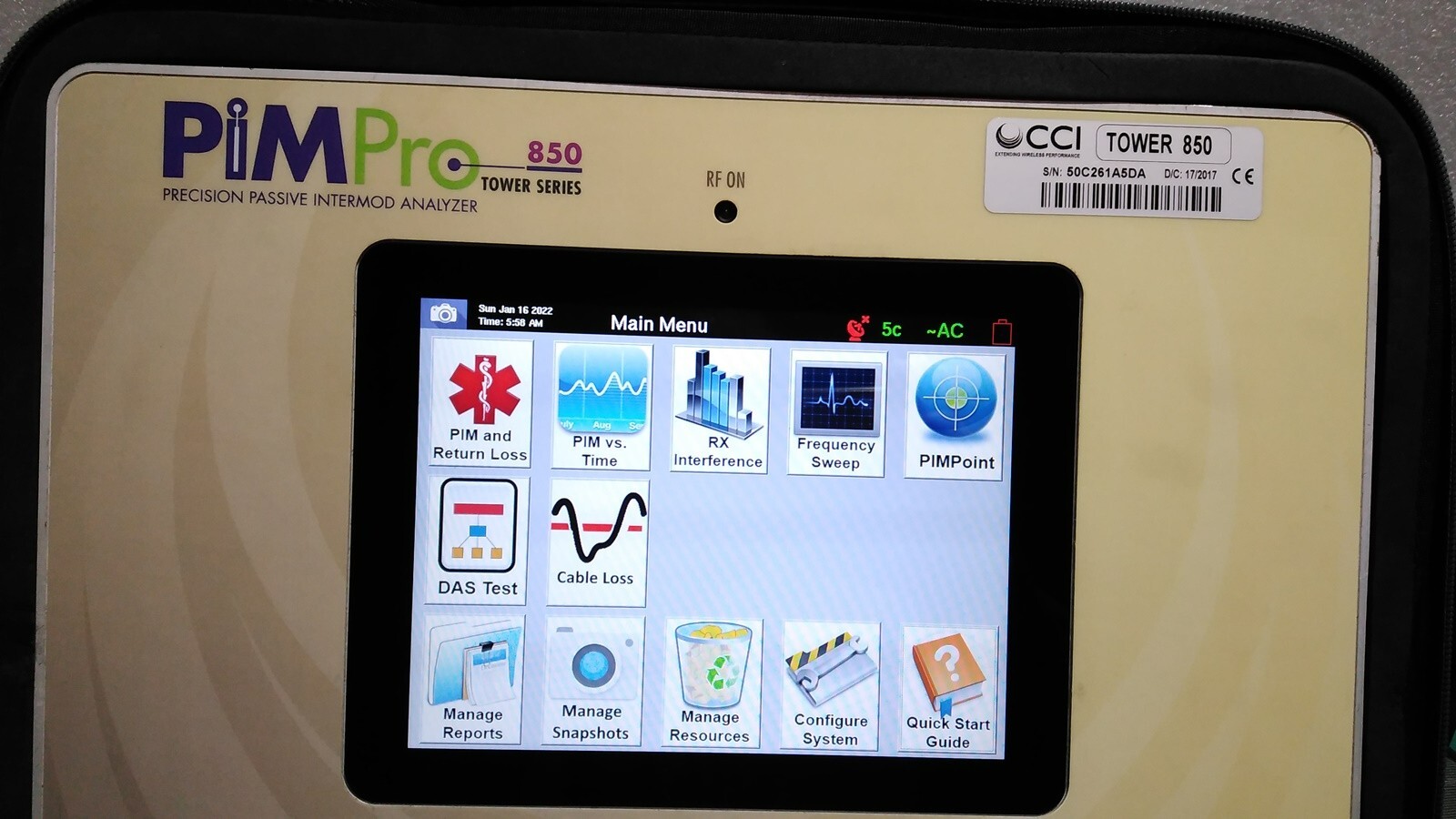 [Used] CCI / PimPro850 / Precision Passive Intermod Analyzer, 1pcs